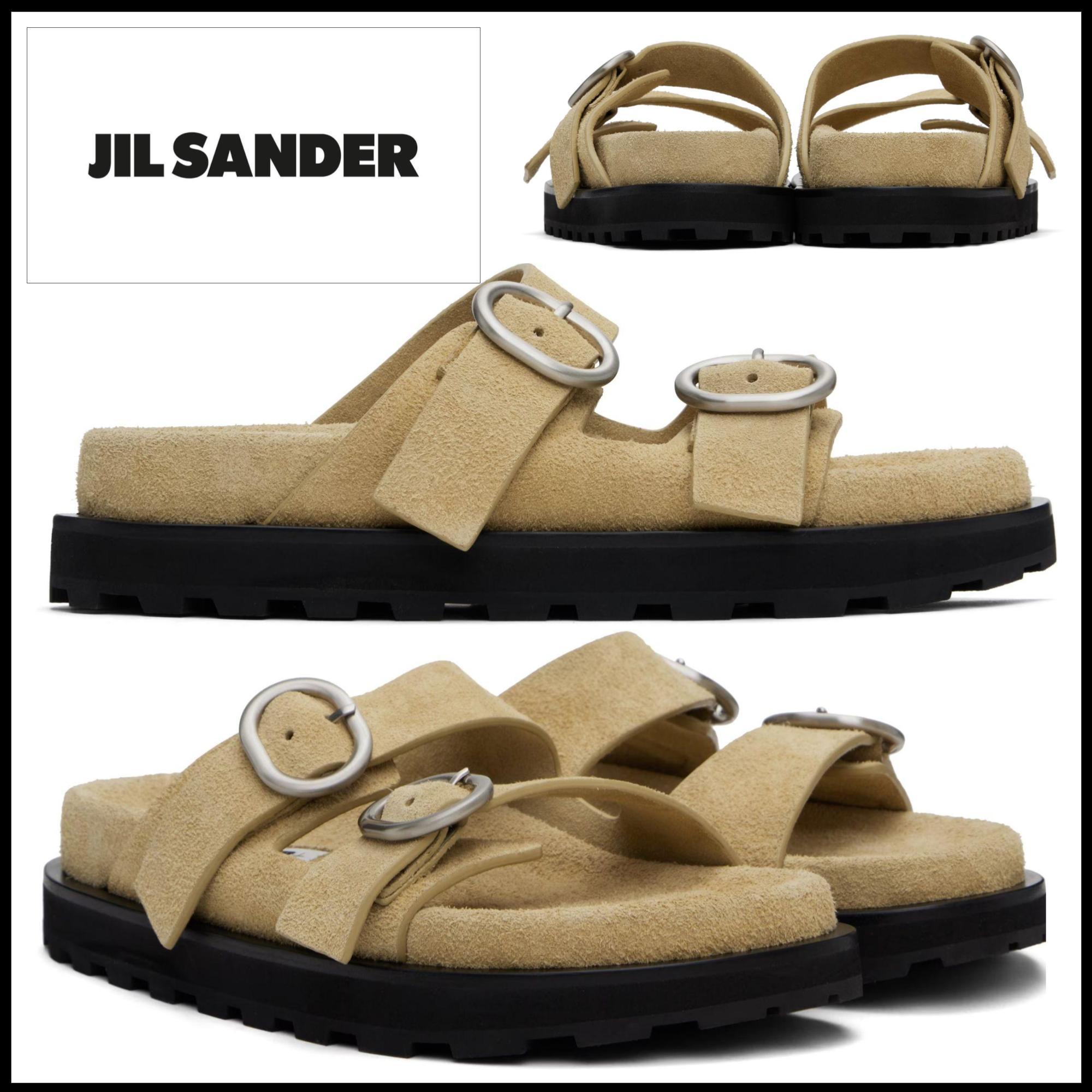 【Jil Sander】ジルサンダー★ピンバックルサンダル（ベージュ）