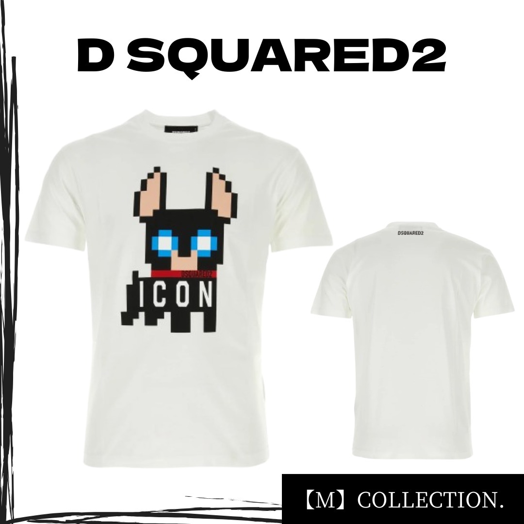 Dsquared2 アイコン ピクセルプリント クルーネック T シャツ