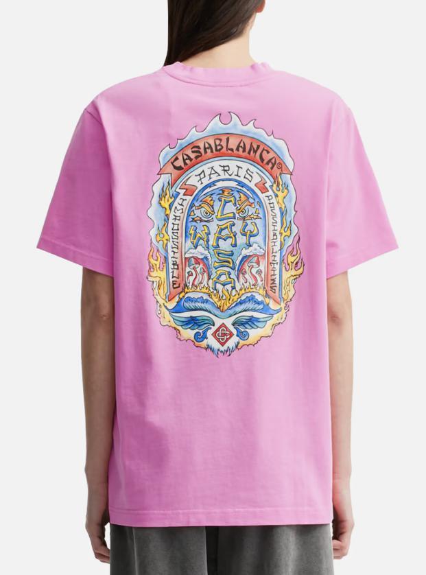 Casablanca 関税込 カサウェイ スケートプリントTシャツ