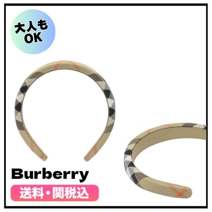 ★Burberry★大人もOK キッズチェックカチューシャ 送料関税込み