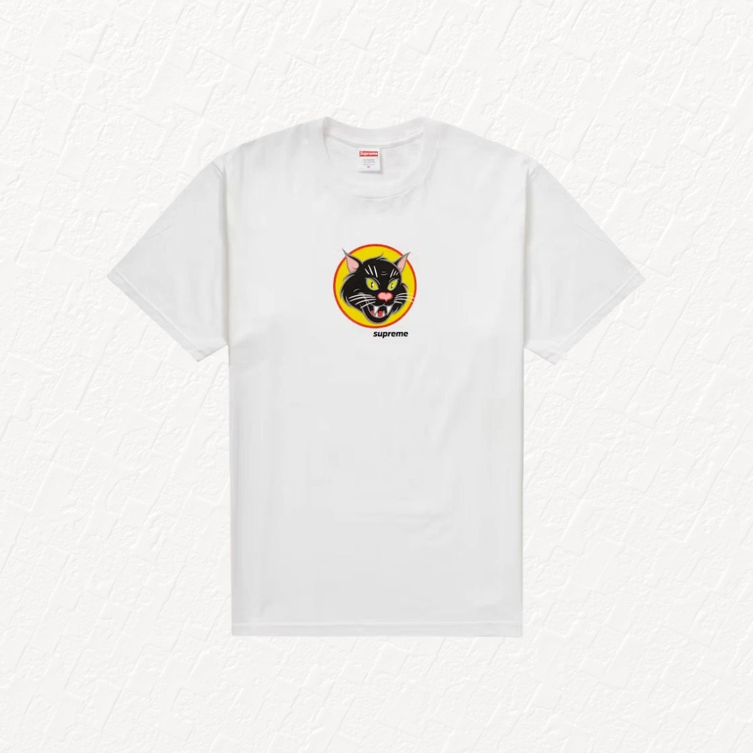 Tシャツ・カットソー Supreme Black Cat T-Shirt White