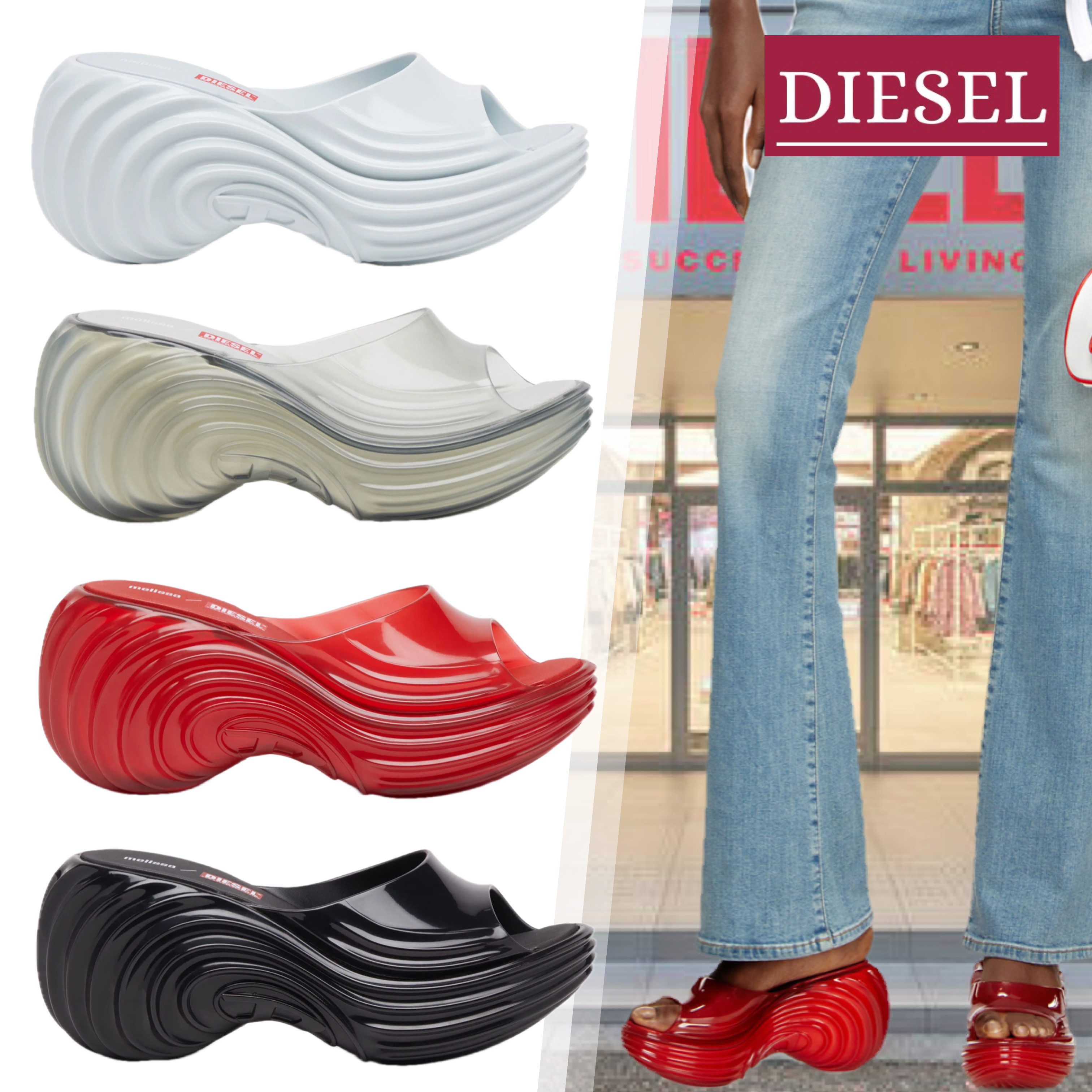 国内直営【DIESEL】melissa quantum platform サンダル 送料込