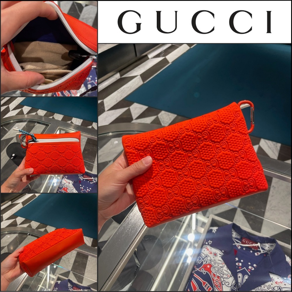 【GUCCI】GG Scuba Small Pouch ORANGE