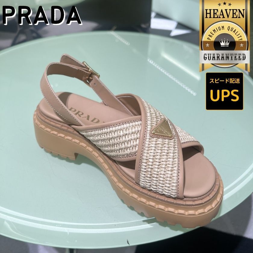 6万取引突破★UPS速達便利用！【PRADA】1X106O_3L8W_サンダル