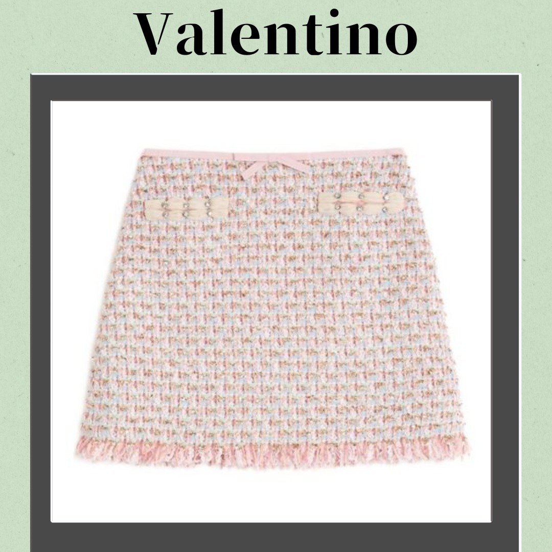 【VALENTINO】VIP価格【リボン ツイード スカート】