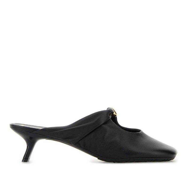 サンダル・ミュール LOEWE Black nappa leather Pebble mules (L815379X95 BLACK)