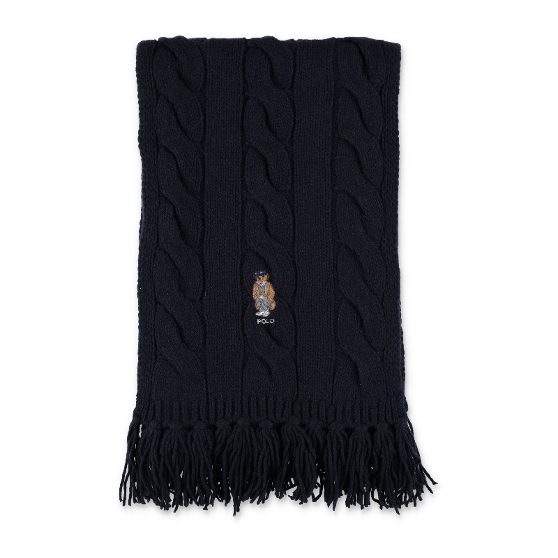 マフラー・ストール Ralph Lauren FW25 WOOL CABLE SCARF BEAR (455981434 002)