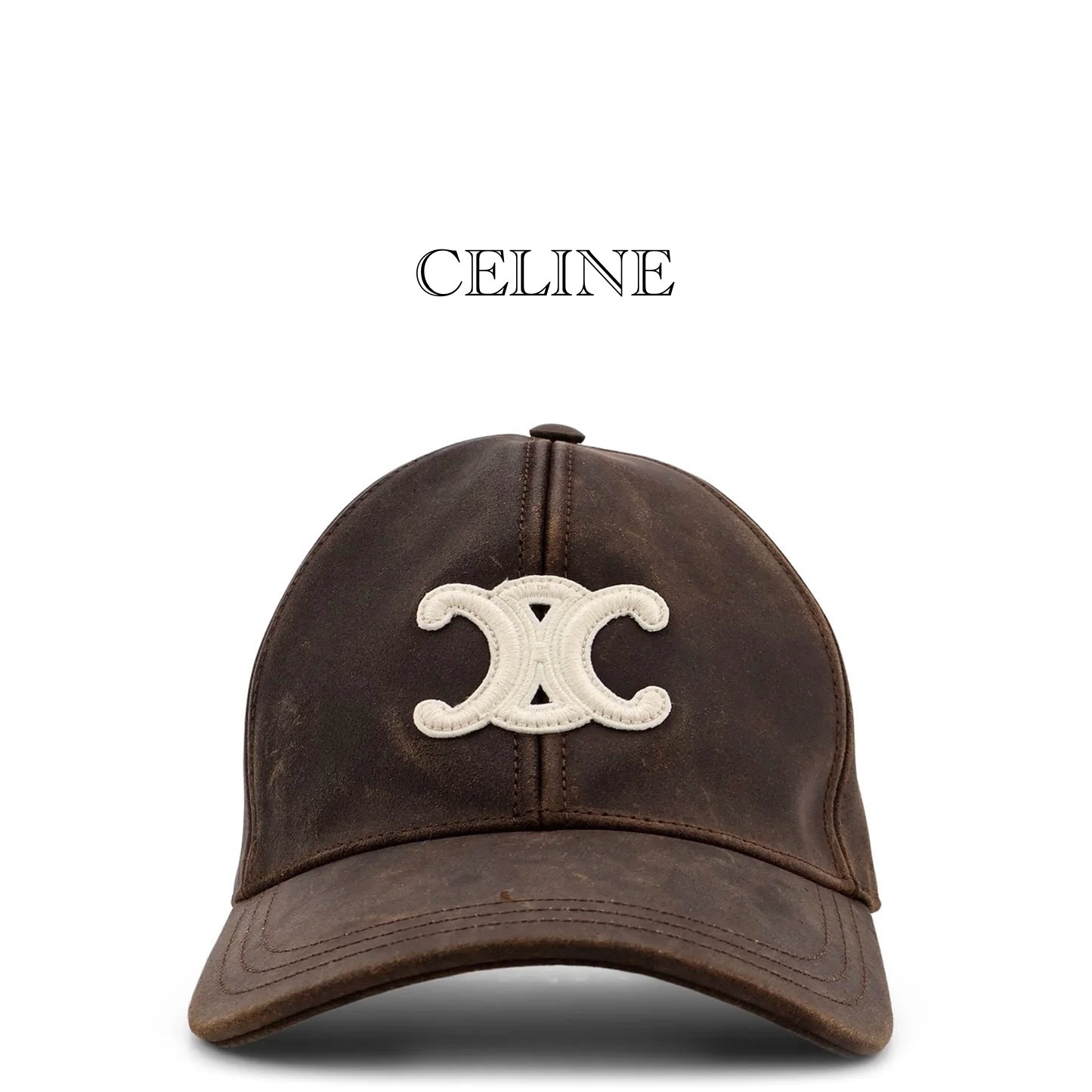 CELINE ベースボールハットLeather baseball hat