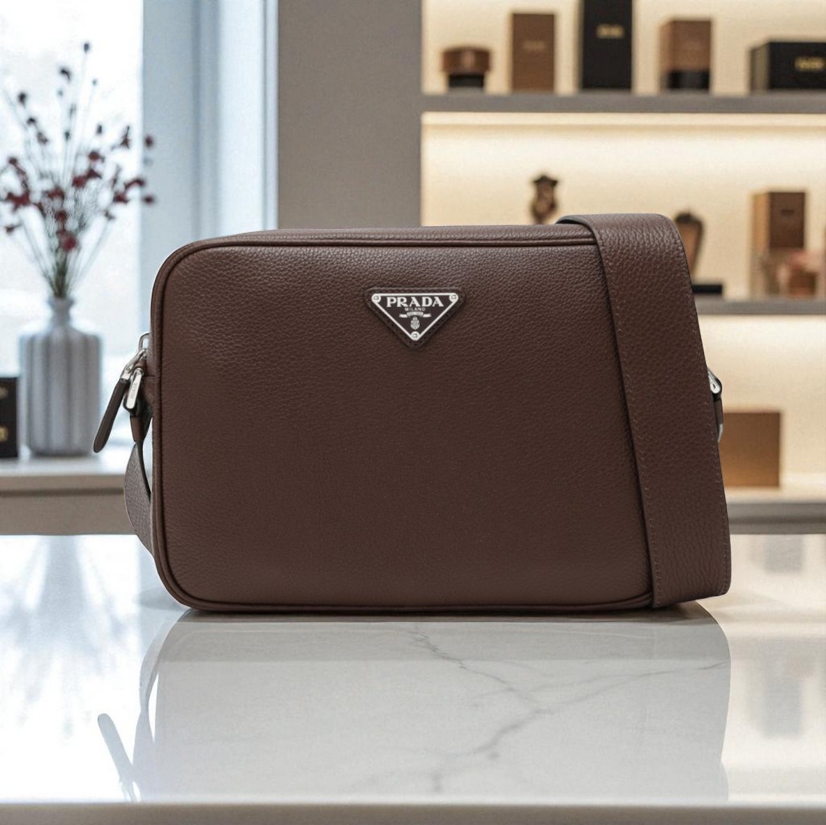 PRADA レザー ショルダーバッグ