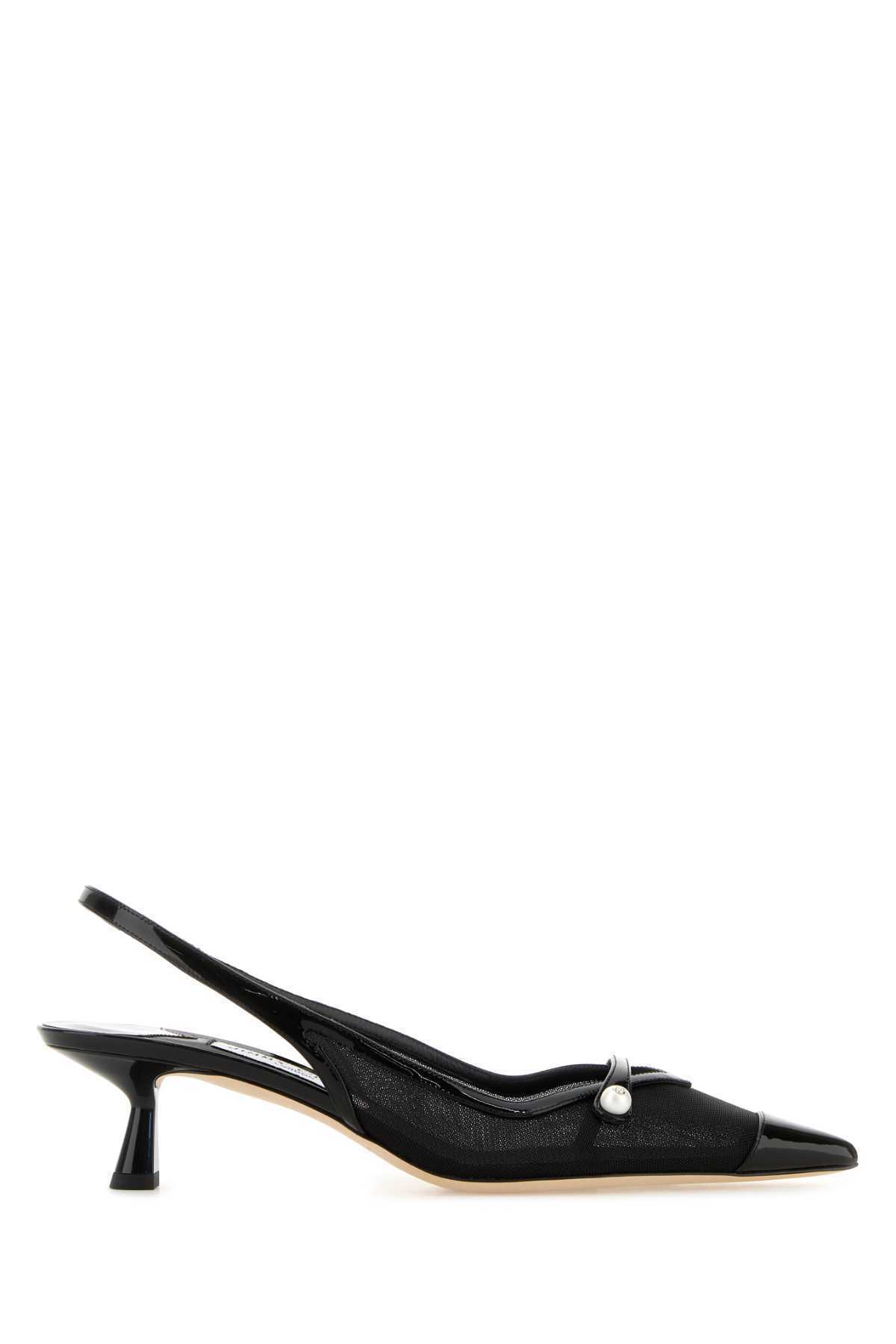 【関税&送料込】Jimmy Choo Black Mesh Amita 45 Pumps