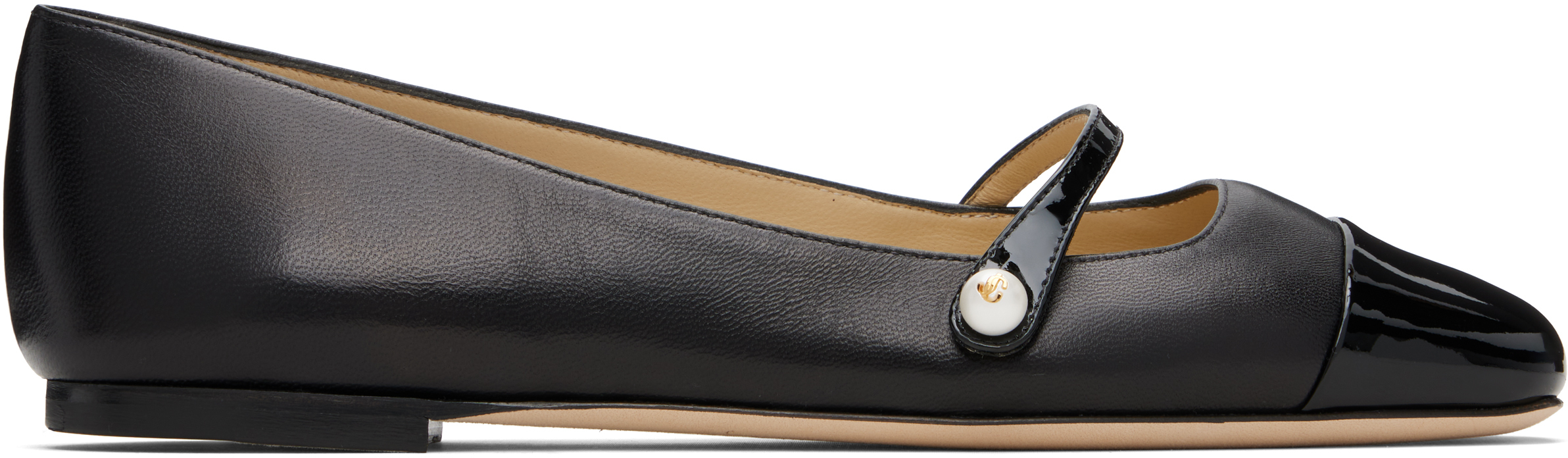 【関税込み】Jimmy Choo ブラック Elisa フラットシューズ