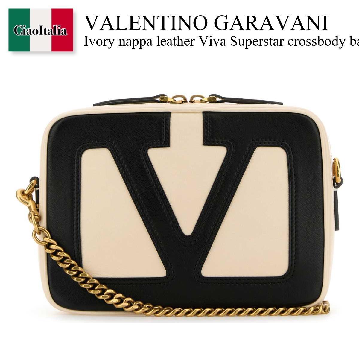 ショルダーバッグ・ポシェット Valentino Garavani Ivory Nappa Leather Viva Superstar Crossb