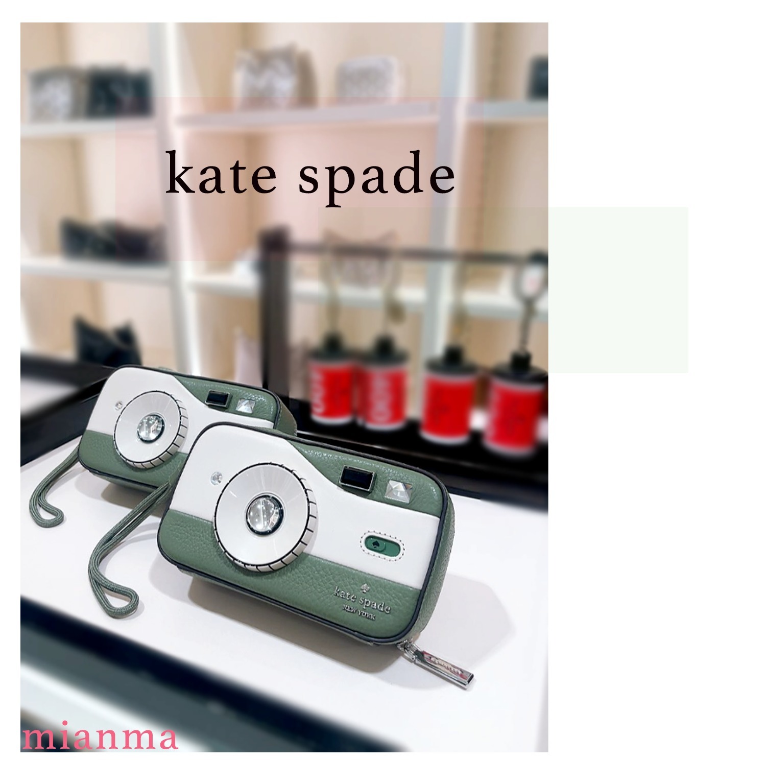 【国内発送】Kate Spadeピクチャー ディス 3D カメラ リスレット