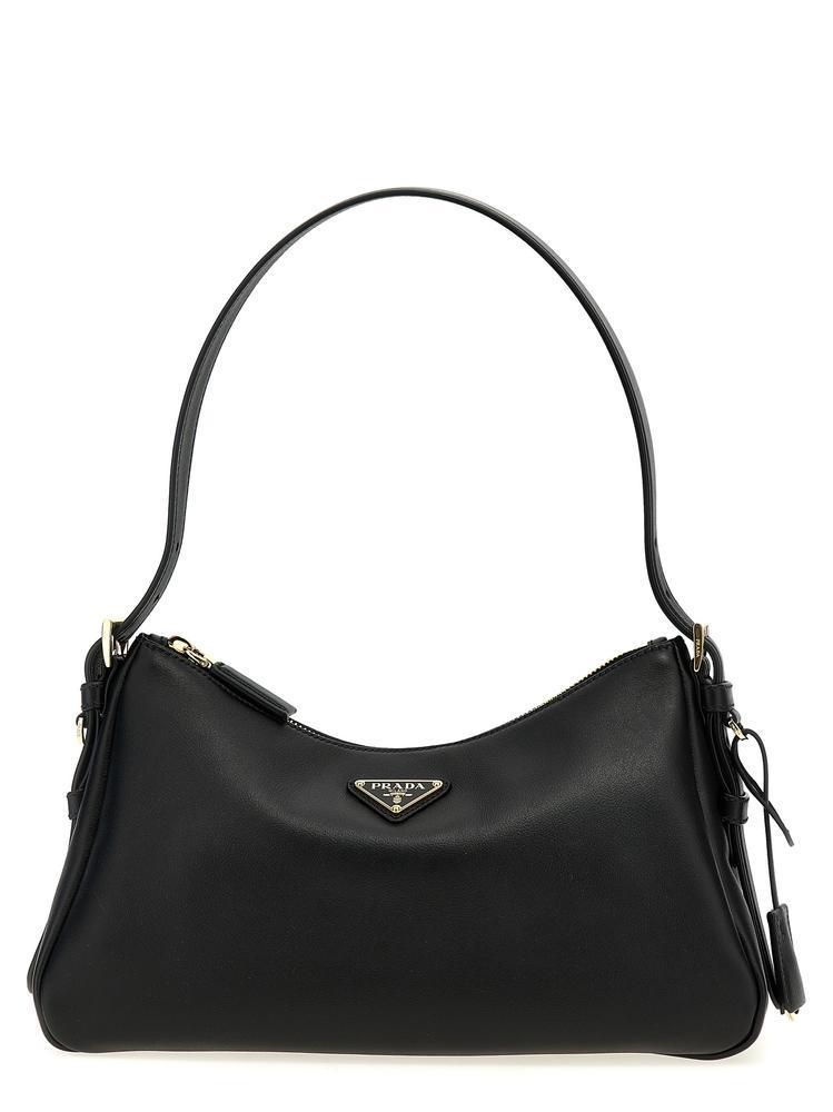 【関税込み】PRADA Black Leather Medium Aimee Shoulder Bag