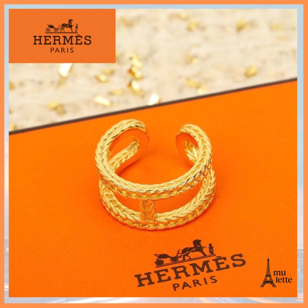 上品でエレガント【HERMES】《Chaine d'ancre Danae》PM リング