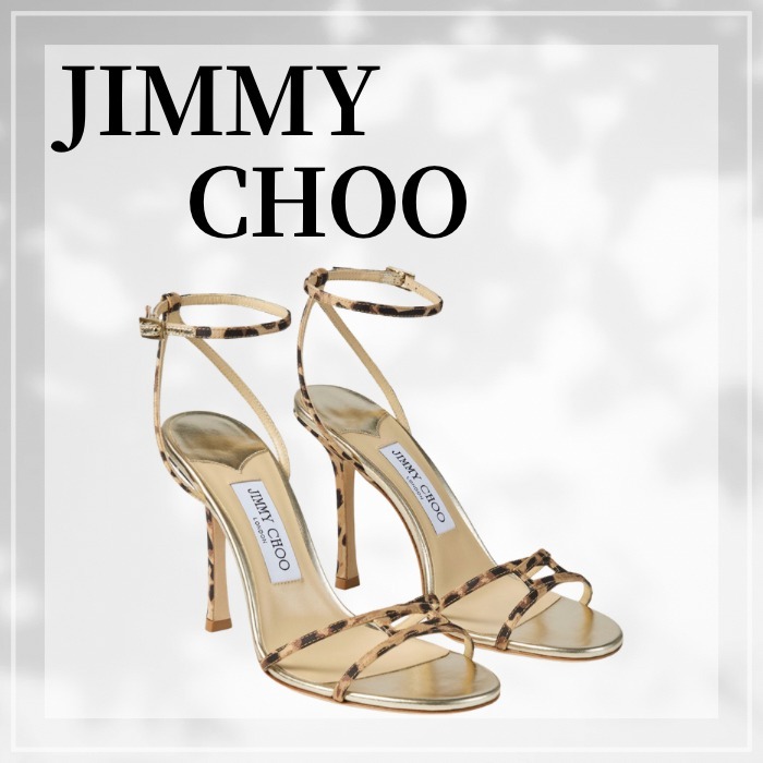 JIMMY CHOO☆ ザ・レオ レオパードプリント グログラン