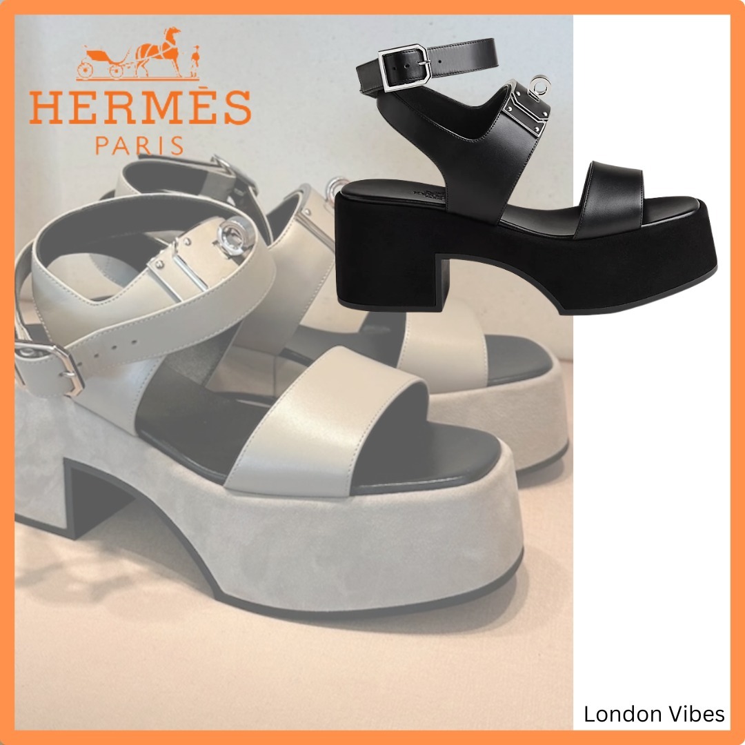 新作 HERMES Lola ロラ 35 サンダル プラットフォーム 7.5cm