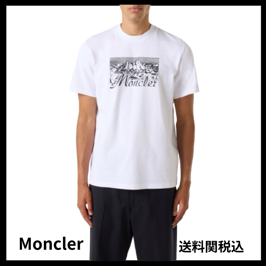 送料関税込★MONCLER★ロゴ入りコットンジャージーTシャツ