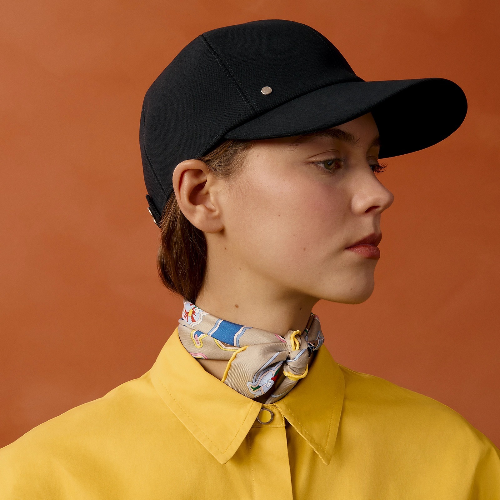 【さりげなく華やぐキャップ♪】HERMES キャップ《テス》ミラノ