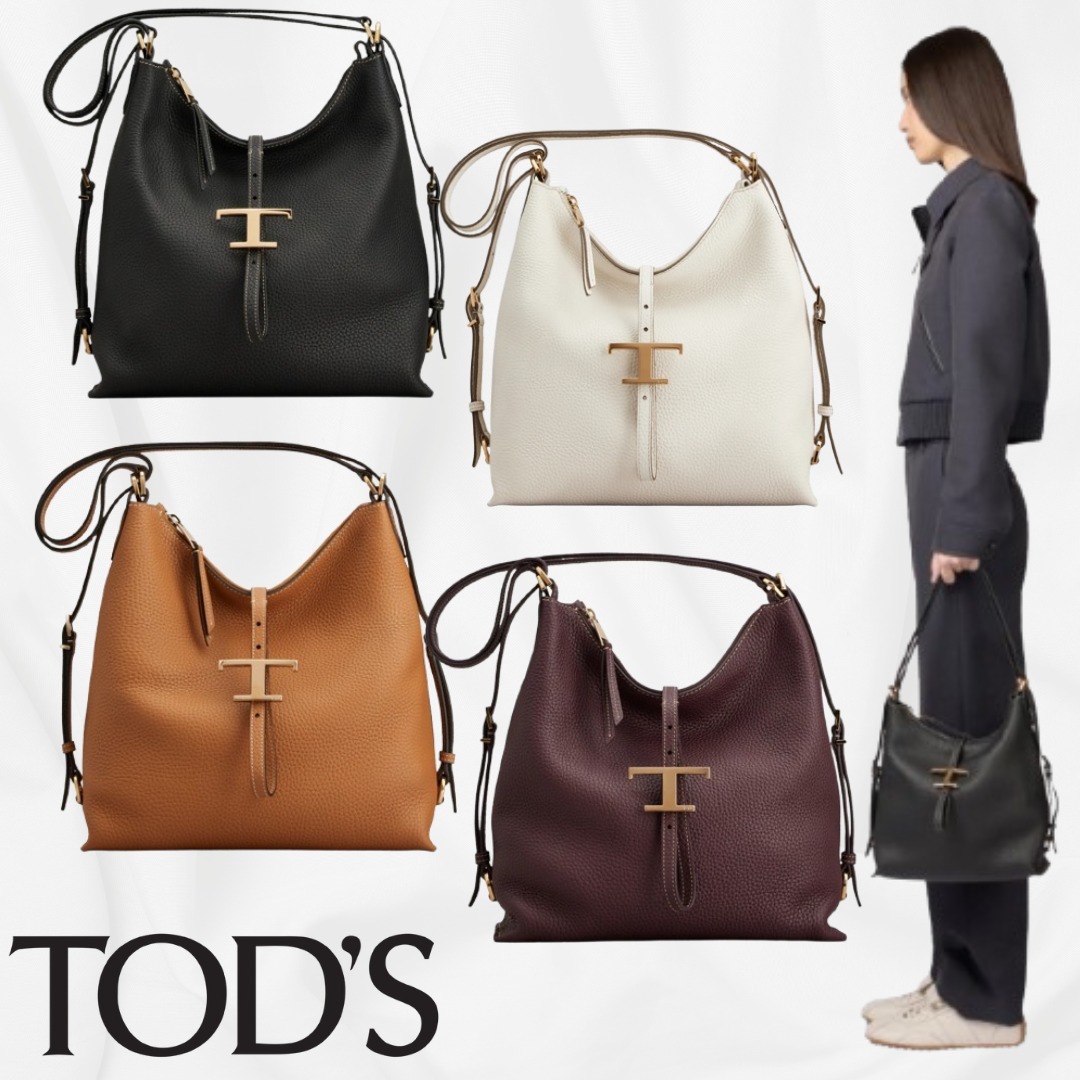 【TOD'S】Tタイムレス スモールレザー トート ショルダーバッグ