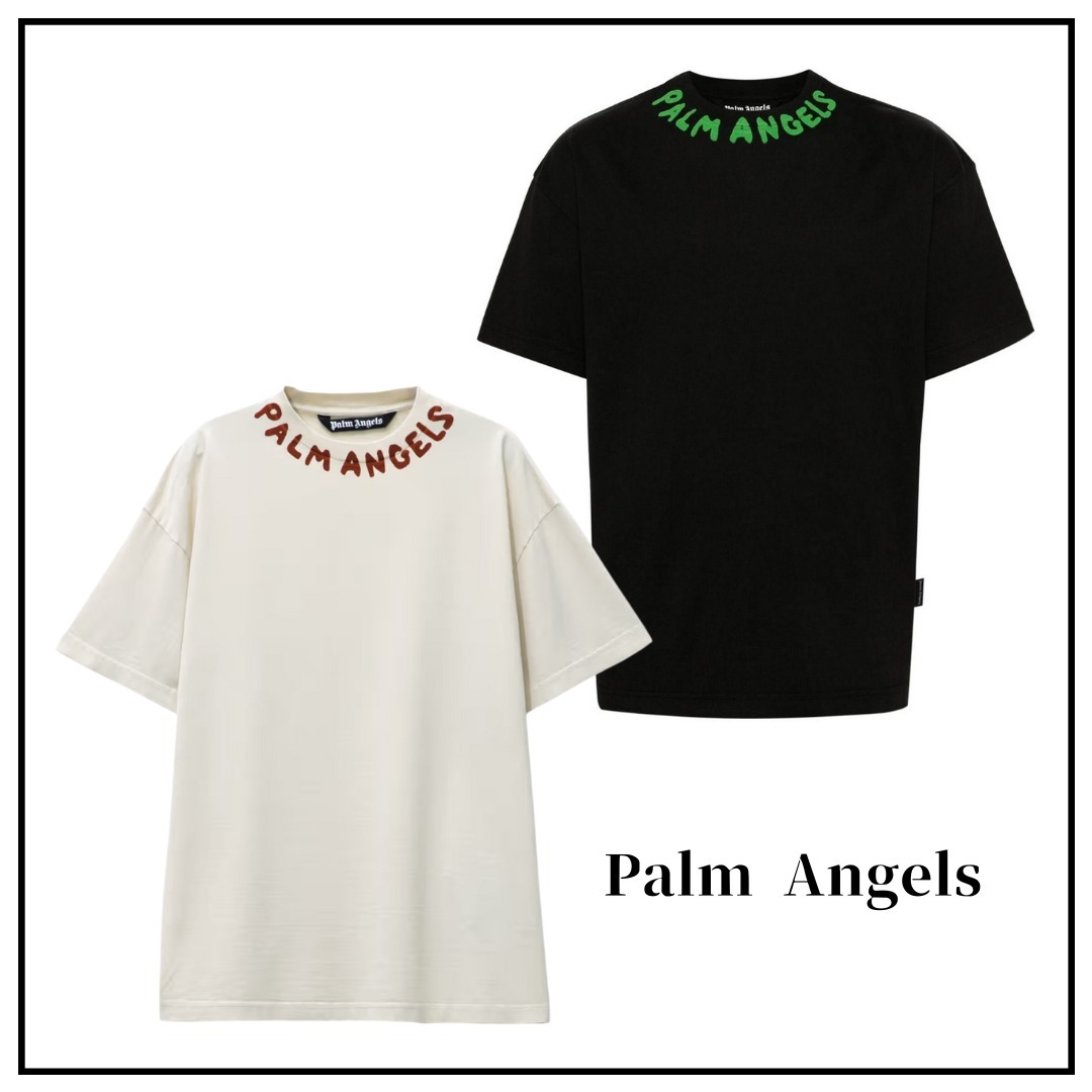 【Palm Angels】Seasonal Logo ネックロゴ Tシャツ 国内完売品