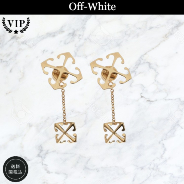 VIP価格☆【Off-White】ダブルアロー ピアス ユニセックス