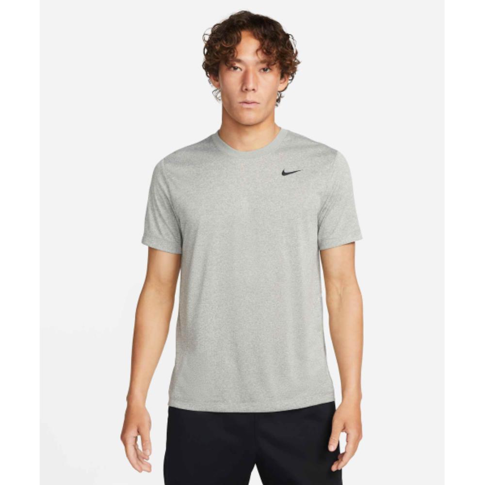 ★Nike★ Dry Fit Fitness T-Shirt M Tumbled Grey Flat Silver