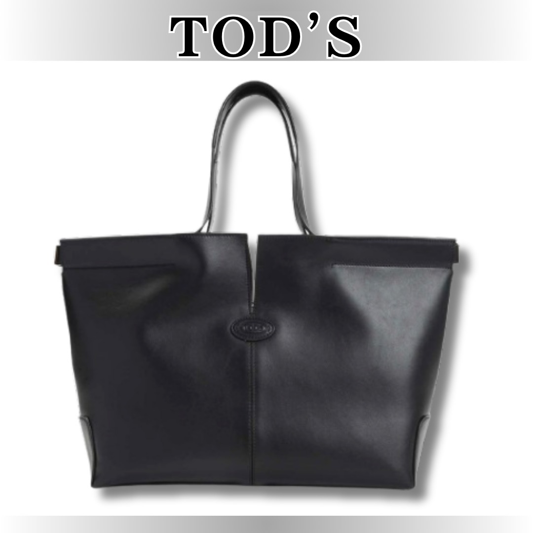 関税送料込【TOD'S】Di Bag Folio in Leather Medium-Small