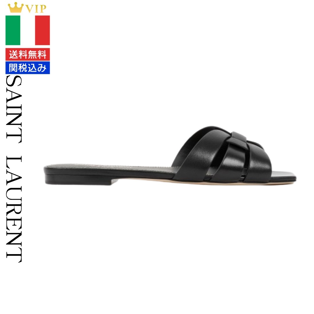 VIP【関税送料無料】希少 Saint Laurent Leather Tribute Flats