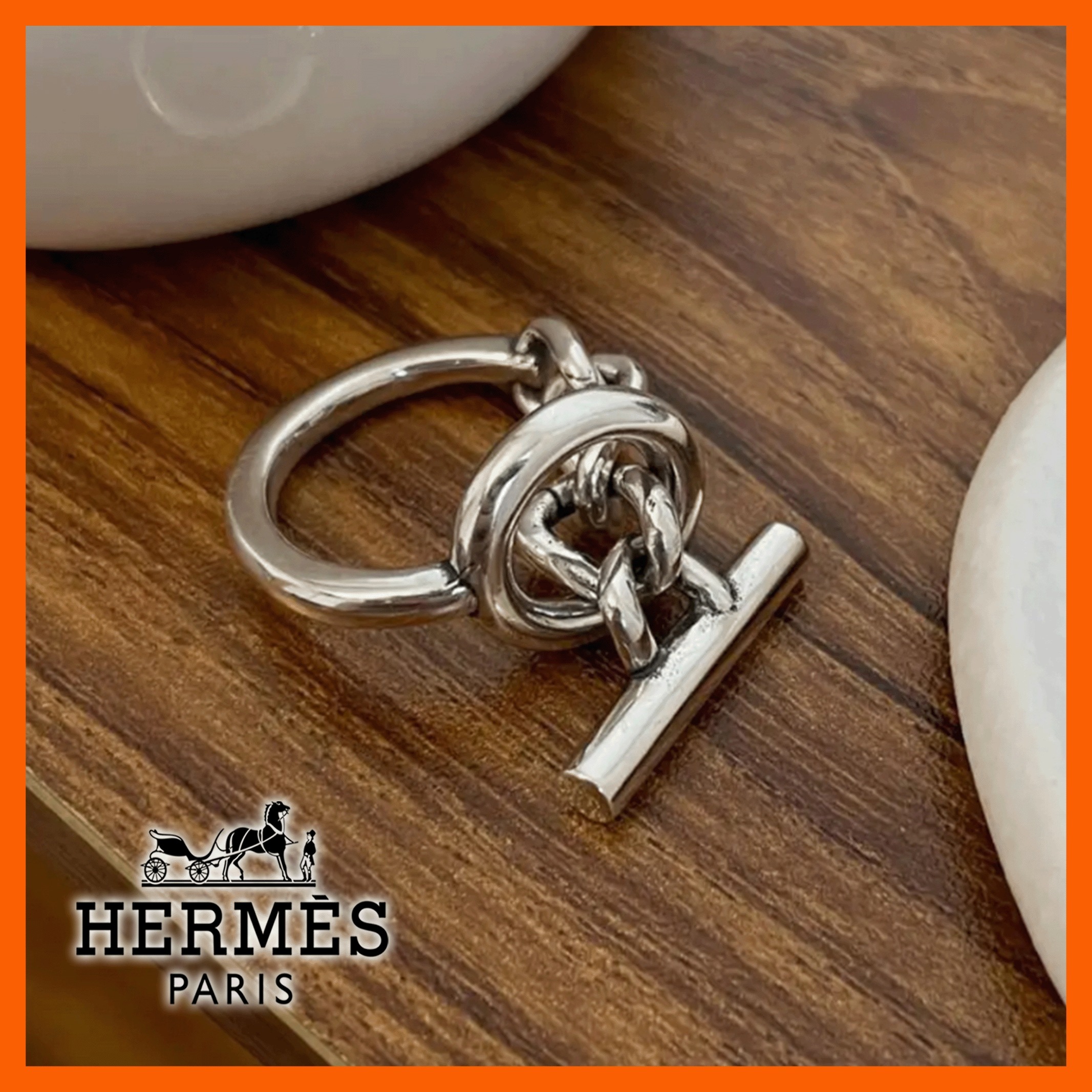 日常に仕込むアートピース【HERMES】Croisette リング GM