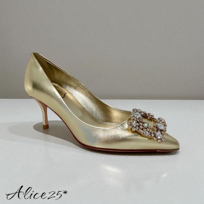 セール☆ [Roger Vivier] ポインテッド パンプス ゴールド