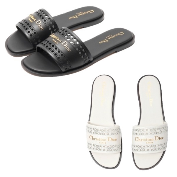 DIOR☆25SS D-Lane ロゴポイント ミュール サンダル 2color