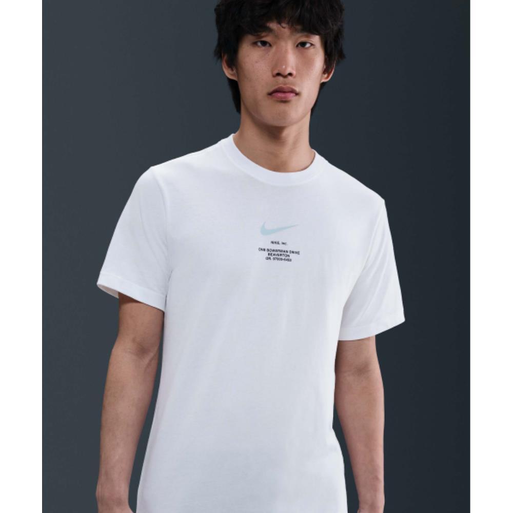 ★Nike★ Sportswear Athletics T-Shirt M White Glacier Blue I