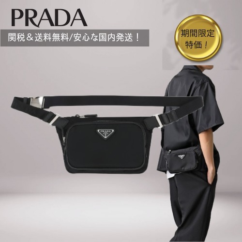 関税送料込みPRADA Re-Nylonサフィアーノレザーショルダーバッグ