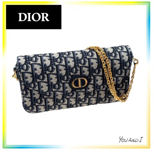 《さりげないモノグラム☆》【DIOR】チェーンポーチ