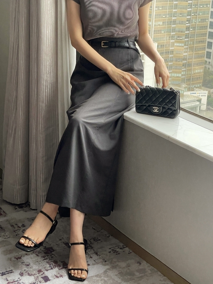 【I AM MARI】Manique A-line Long Skirt