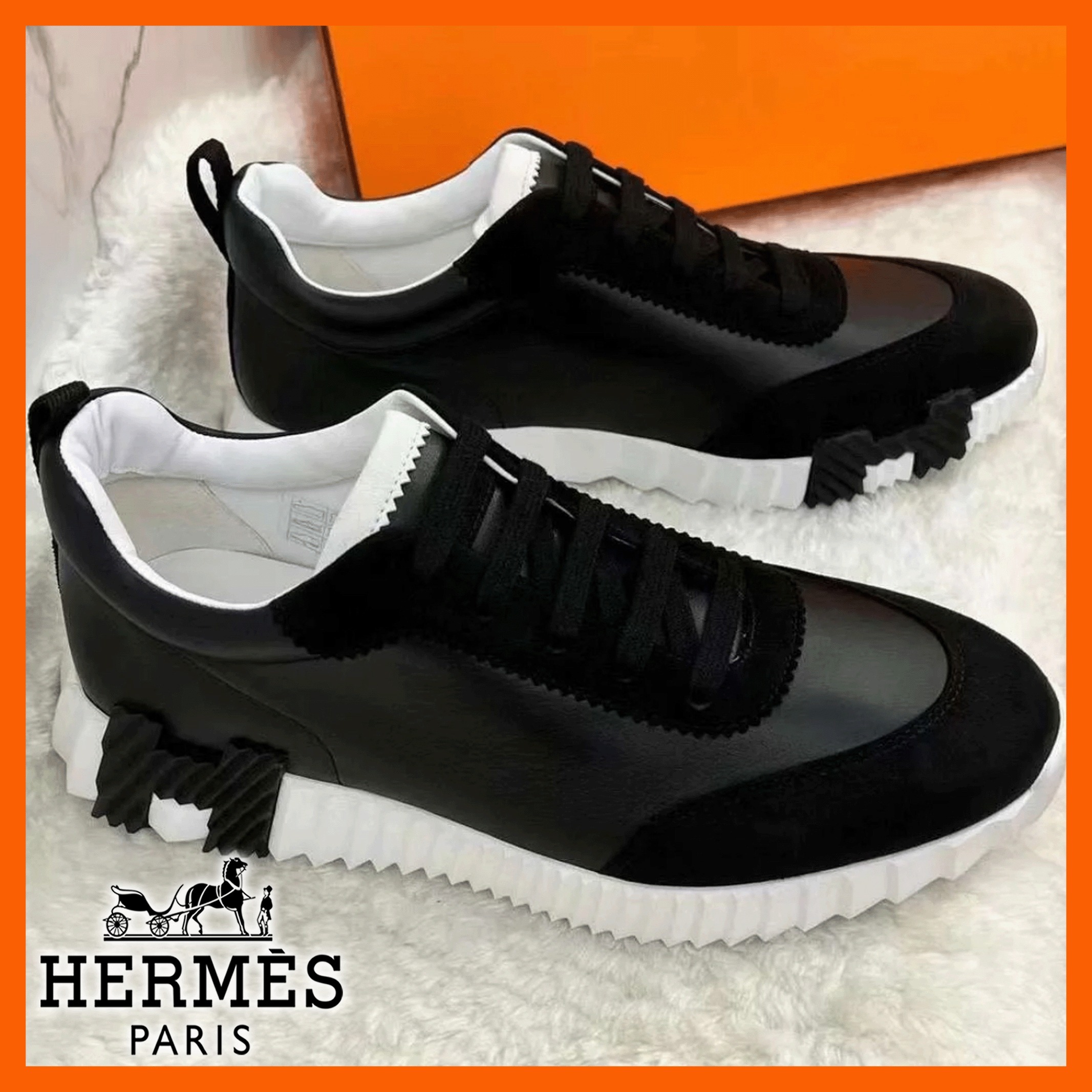 エレガンスとスポーティーの融合【HERMES】Bouncing スニーカー