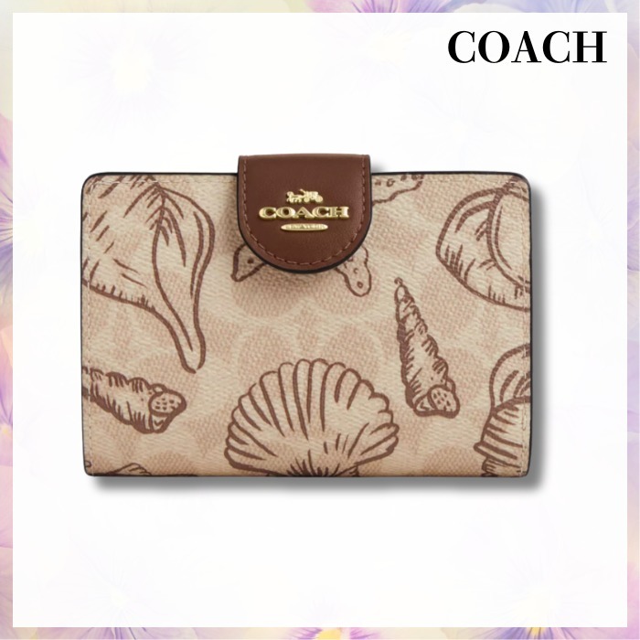 NEW♪【COACH】ミディアムコーナージップ財布 IDウィンドウ付き