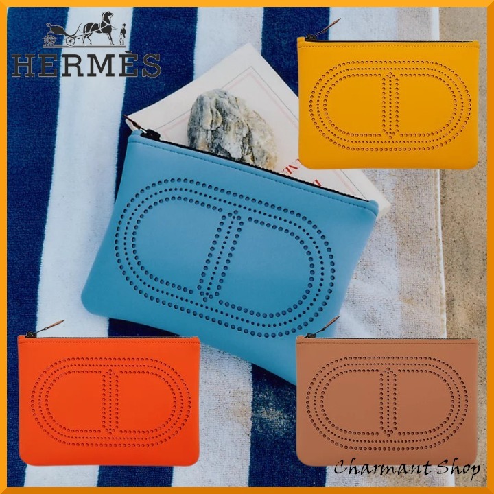 【HERMES】☆小物入れに☆\tポーチ マイヨン・マラン・ペルフォレ