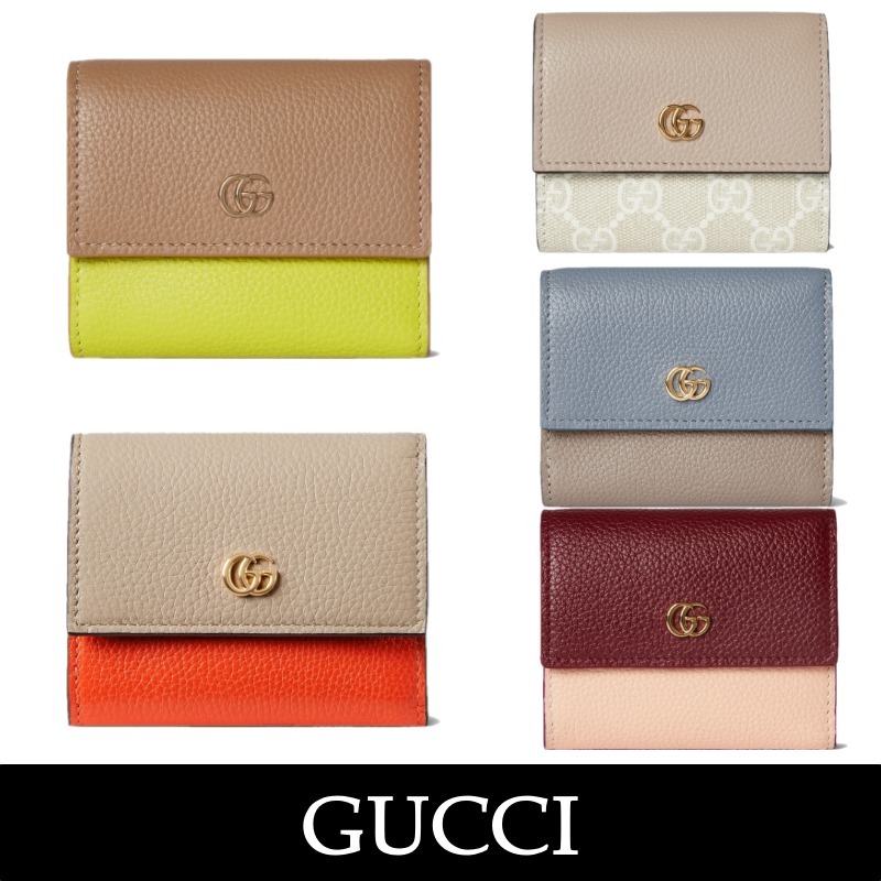 日本限定【GUCCI】日本限定 ダブルG バイカラー ミニ ウォレット