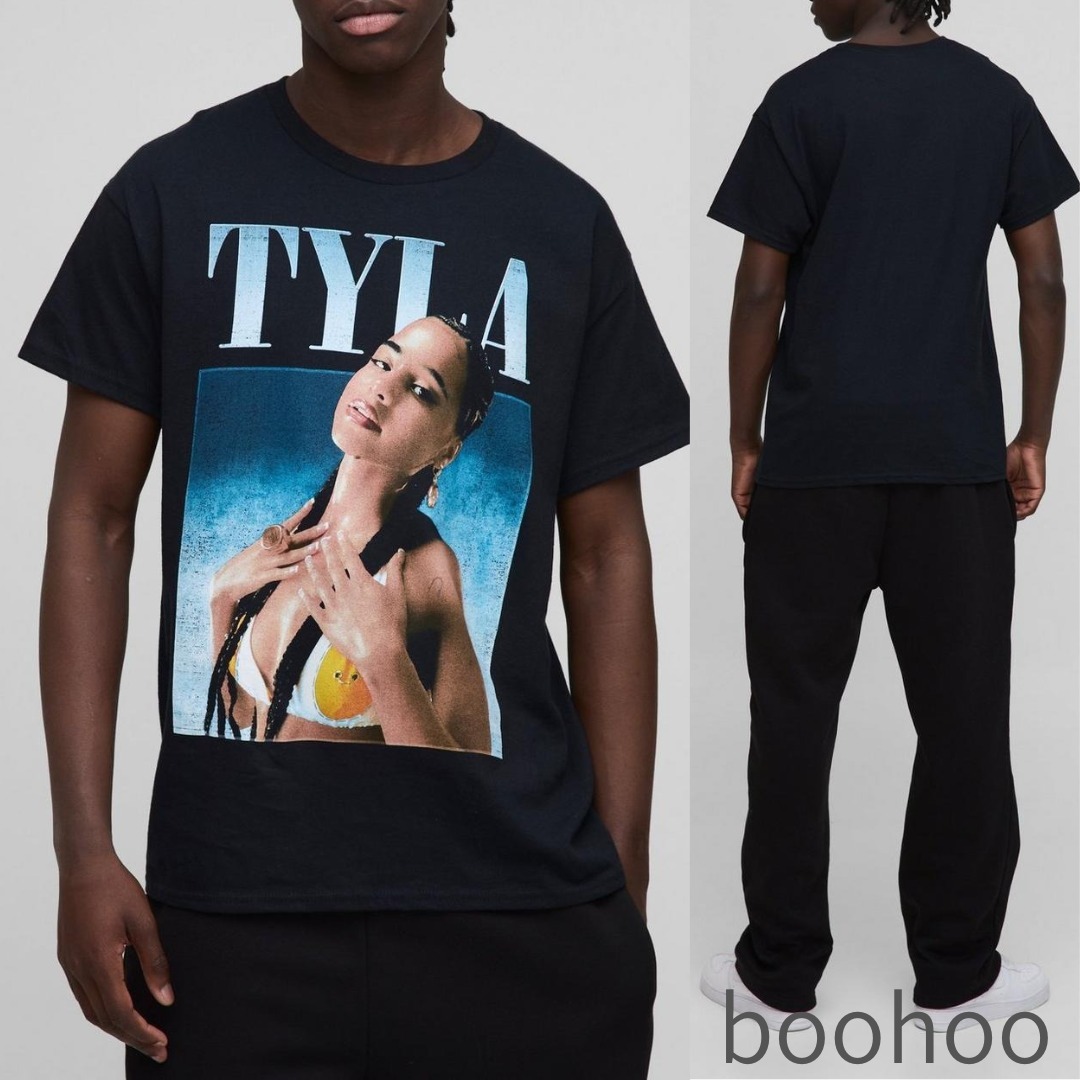 ☆boohoo☆オーバーサイズ Tyla ライセンスプリント Tシャツ