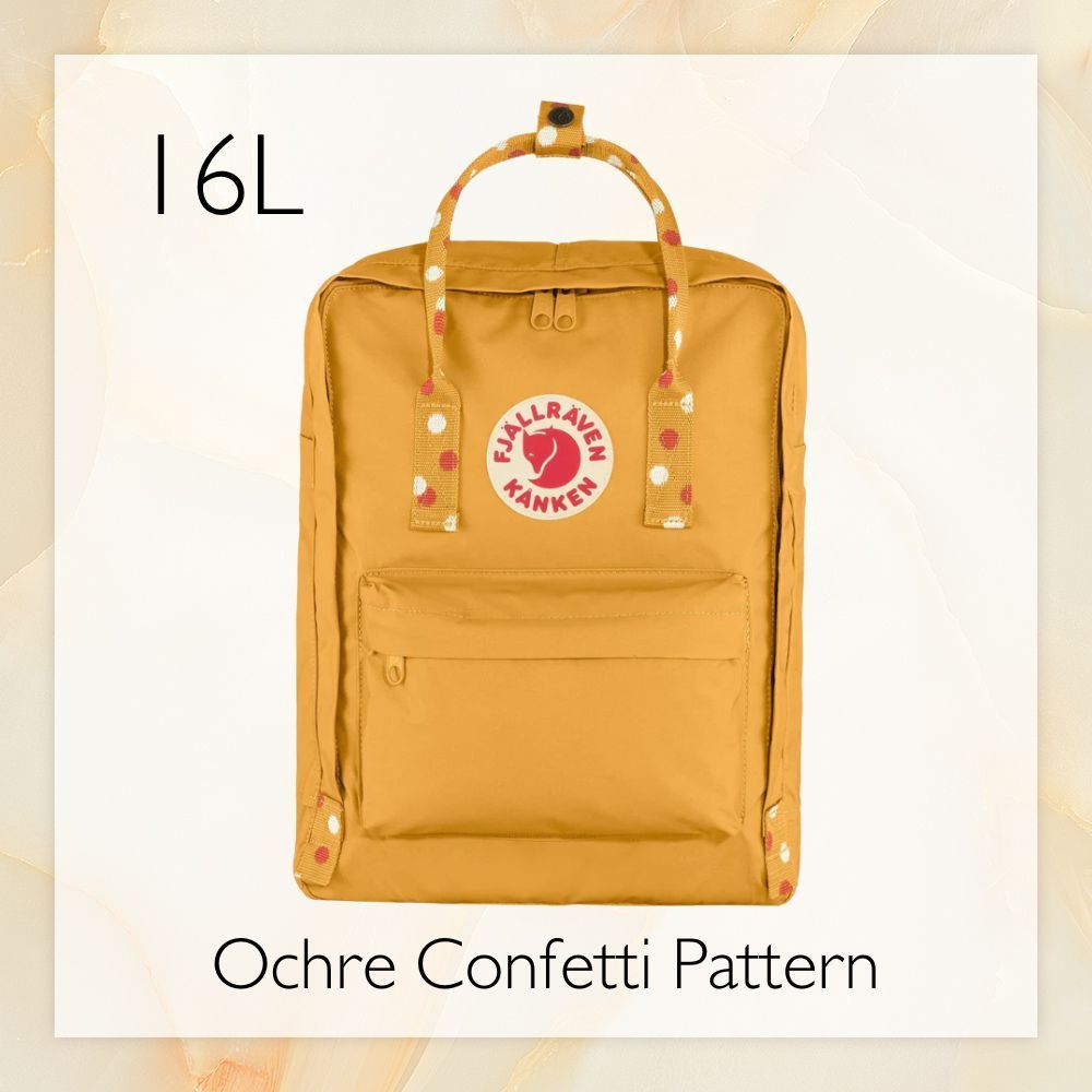 【FJALLRAVEN】カンケンリュックKanken16L OchreConfettiPattern