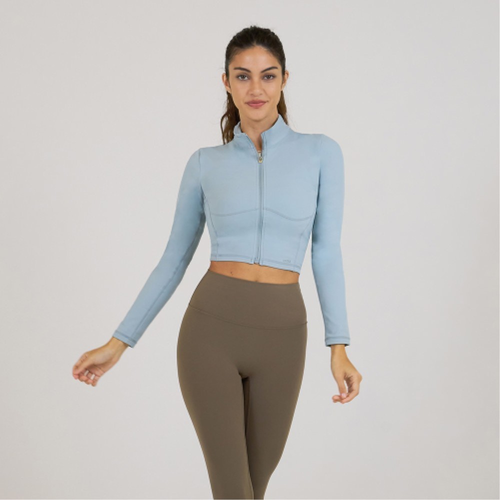 ★andar★ Air cooling crop zip-up