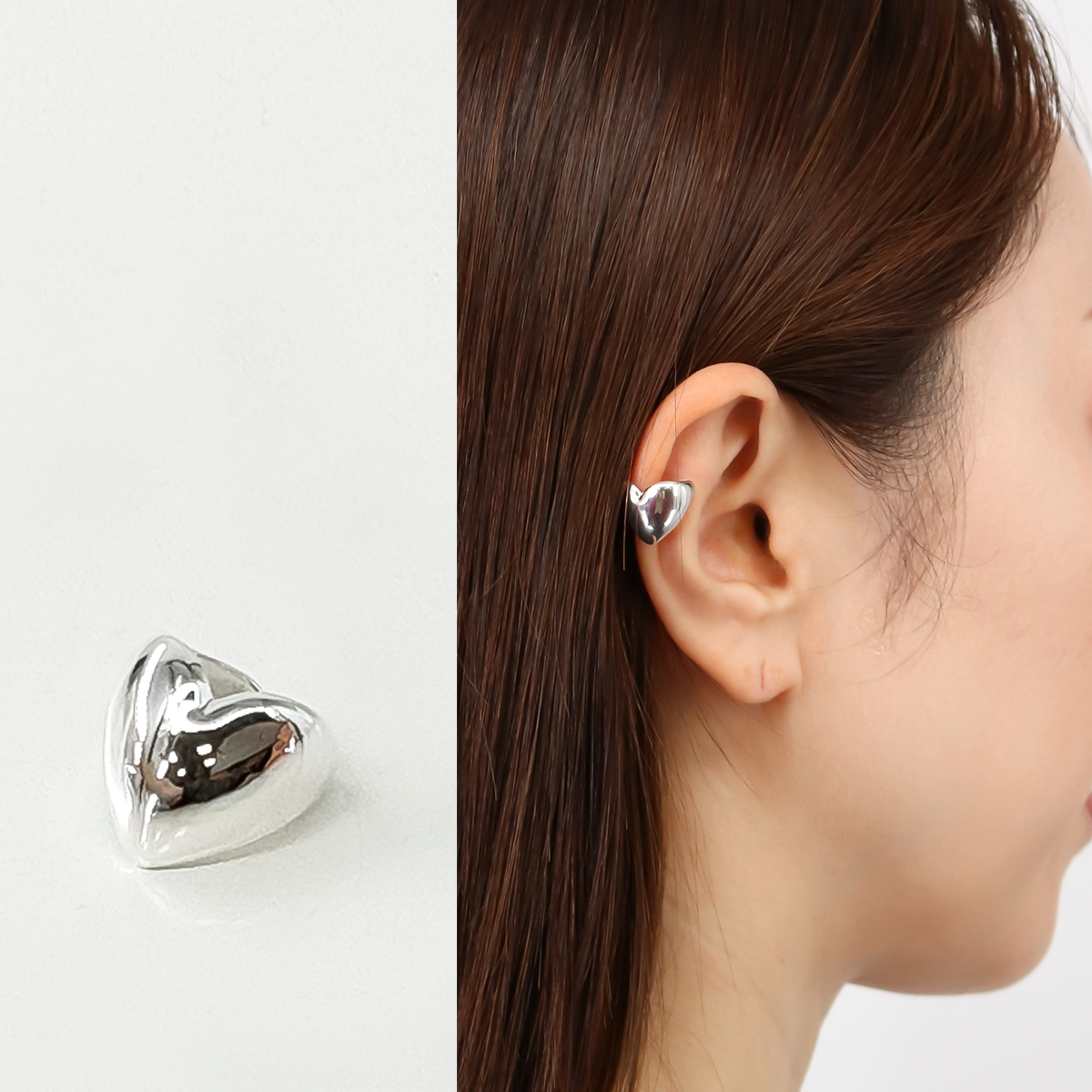 ■ANNIKA INEZ ハート イヤーカフ Heart Earcuff E961 SILVER