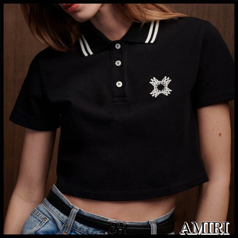 関税送料込◆AMIRI アミリ◆ MA クワッド クロップド ポロシャツ
