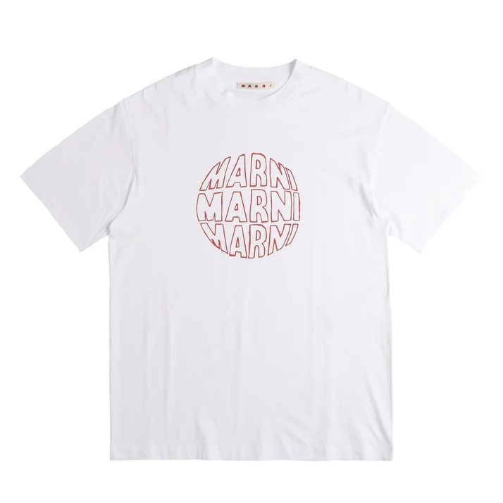 “MARNI” サーキュラーロゴTシャツ White