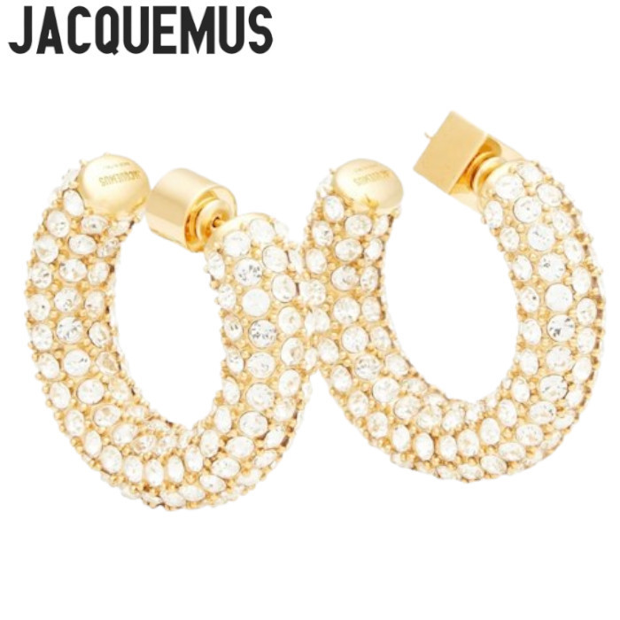 JACQUEMUS【関税込み＊送料無料】クリスタル フープ ピアス