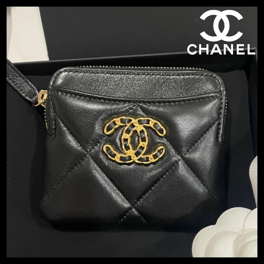 【使いやすい♪】CHANEL19 ジップコインパース ミニ財布