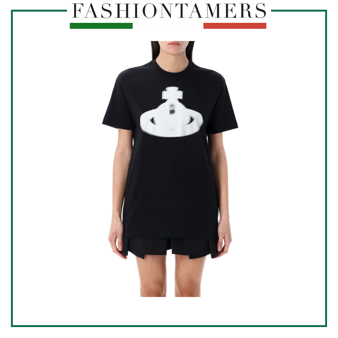 Tシャツ・カットソー Vivienne Westwood 3G01003GJ001M Shirts Halftone Orb classic