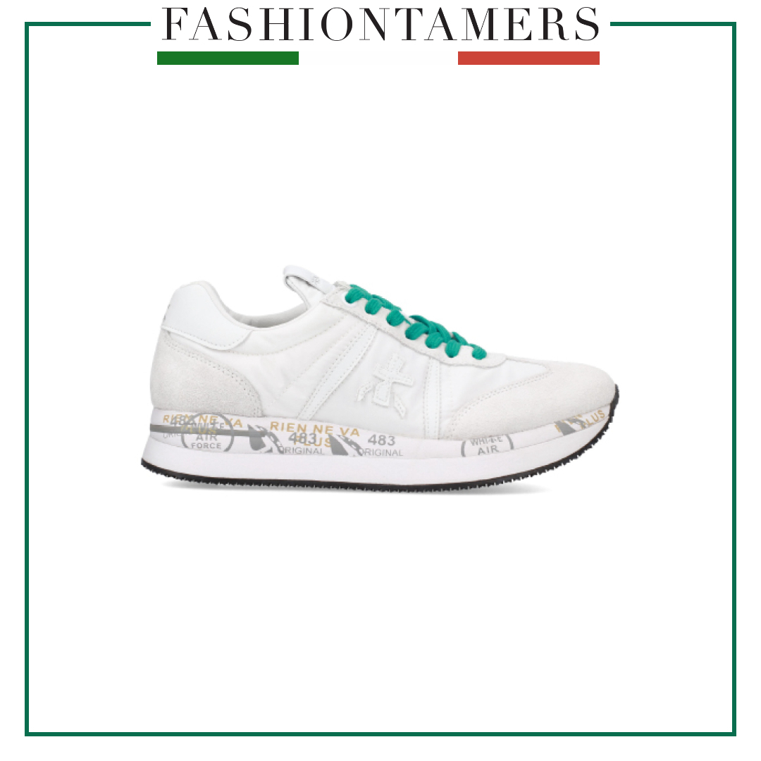 スニーカー PREMIATA CONNY-7359 Sneakers Conny in suede bianco e nylon